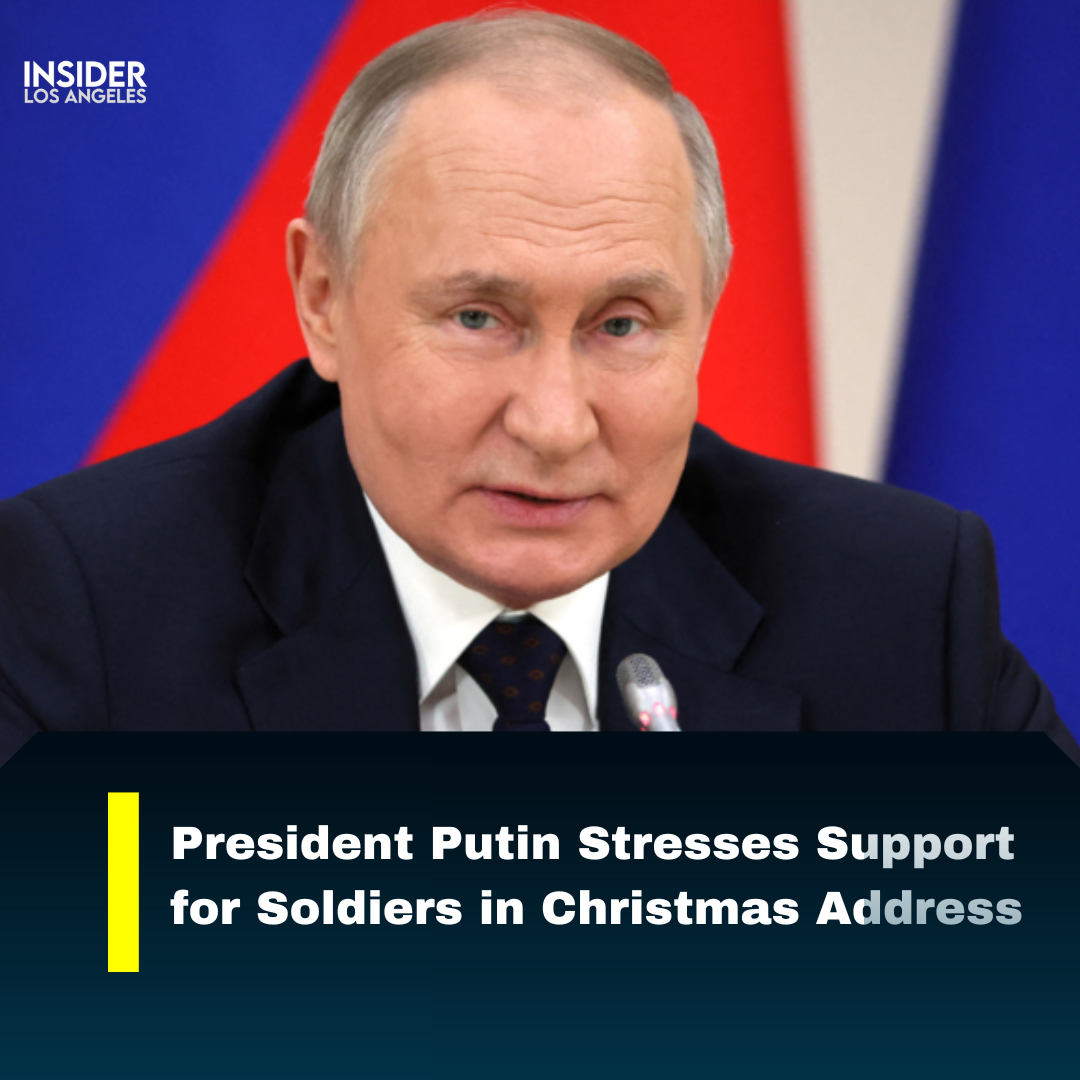 Russian President Vladimir Putin vowed unflinching support for soldiers defending Russia's interests on the eve of Orthodox Christmas.