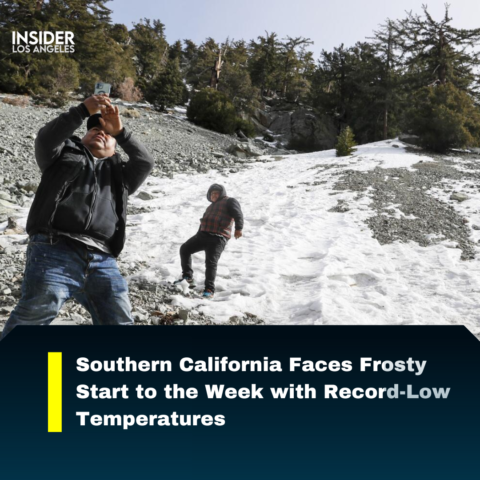 Temperatures in Southern California dipped into the 20s and 30s on Monday morning, making for a chilly start to the week.