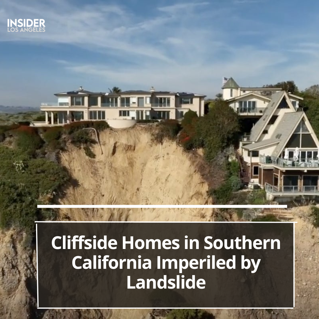 Three multimillion-dollar residences perched on the edge of a cliff in Dana Point, overlooking the Pacific Ocean.