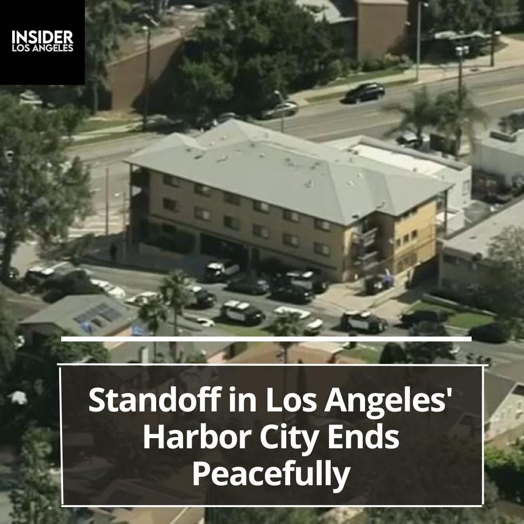 In Los Angeles' Harbour City area, police enforcement officials engaged in an intense confrontation with an armed man.
