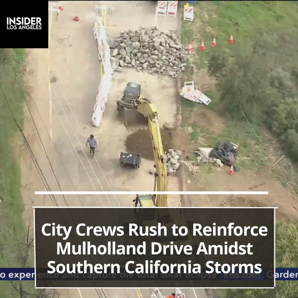 City crews are racing against the clock to strengthen Mulholland Drive ahead of the impending Southern California storms.