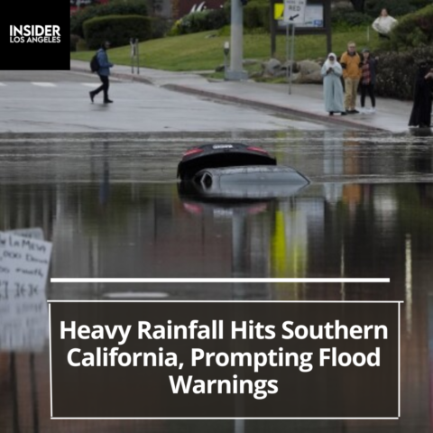 Heavy rainfall poured into Southern California in the early hours of Saturday morning, ushering in a soggy day for the region.