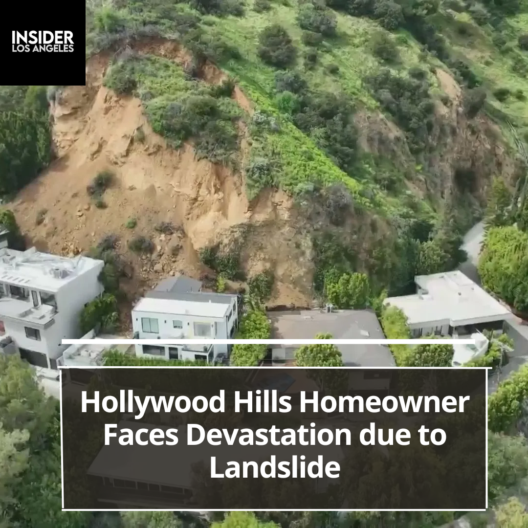 Marc Verbena, a resident in the Hollywood Hills, received terrible news as a landslip enveloped his recently constructed home.