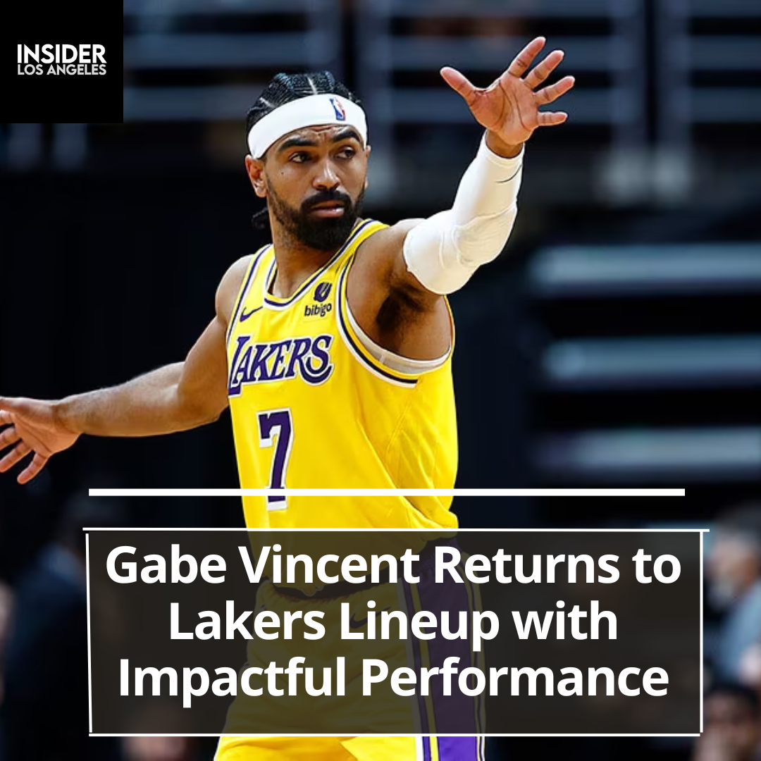 The Los Angeles Lakers welcomed Gabe Vincent back into the lineup after missing him for three months.