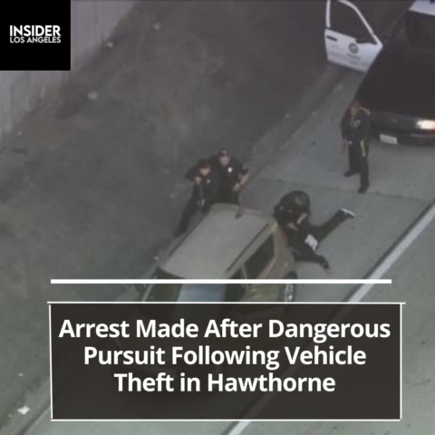 A violent pursuit that began in Hawthorne ended with the arrest of a guy suspected of stealing a vehicle.