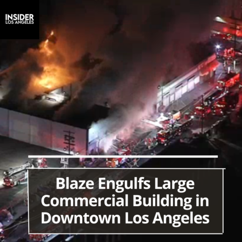 Firefighters race to the scene when a fire breaks out in a large commercial facility in downtown Los Angeles.