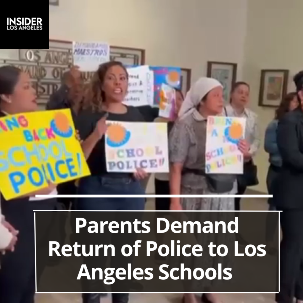 A group of parents in the LAUSD is lobbying for the restoration of police officers on school campuses following violence.