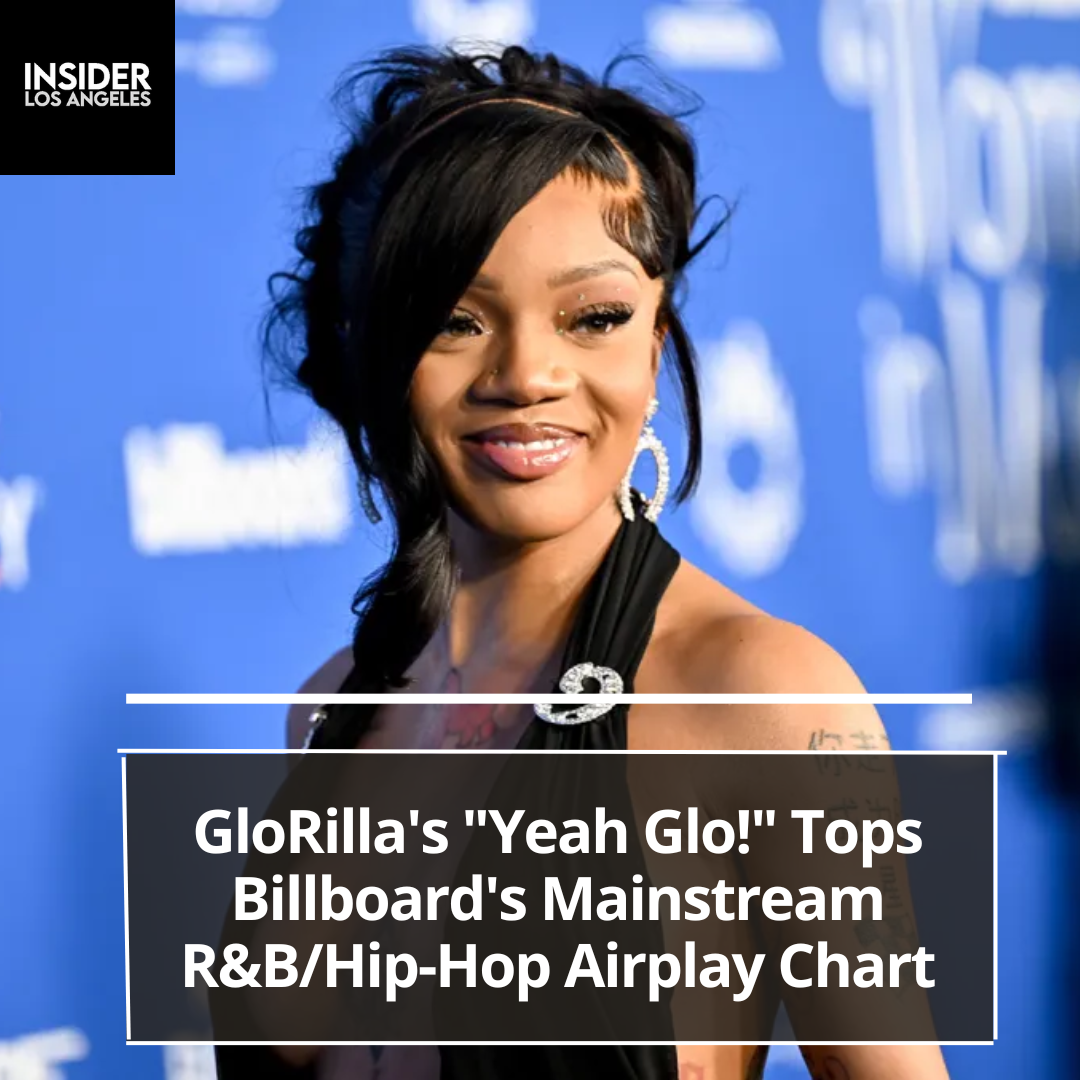 GloRilla's anthem "Yeah Glo!" has secured the No. 1 place on Billboard's Mainstream R&B/Hip-Hop Airplay chart.